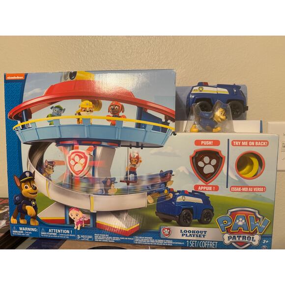 Nickelodeon Paw Patrol Mighty Pups Super Paws Lookout Tower Playset BRAND NEW